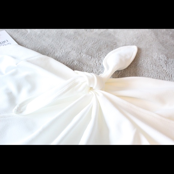 Blue Blush Ivory Wrap Tie Mini Dress - Picture 5 of 8